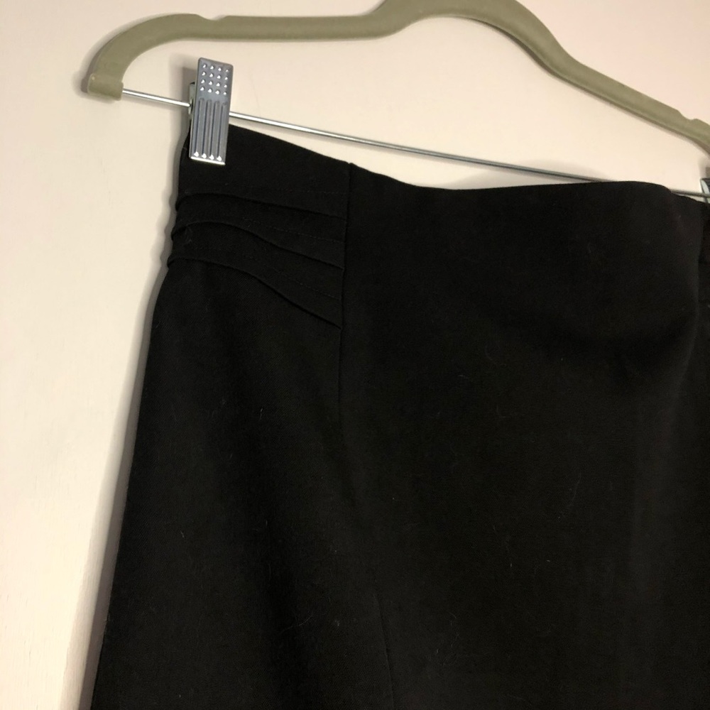 Express Black Pleated Split Back Pencil Work Skirt - image 2